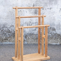 Alfa Small Teak Rustic Hanger Stand