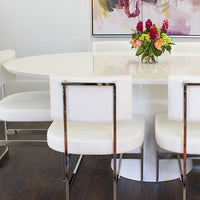 Jefferson White Oval Table