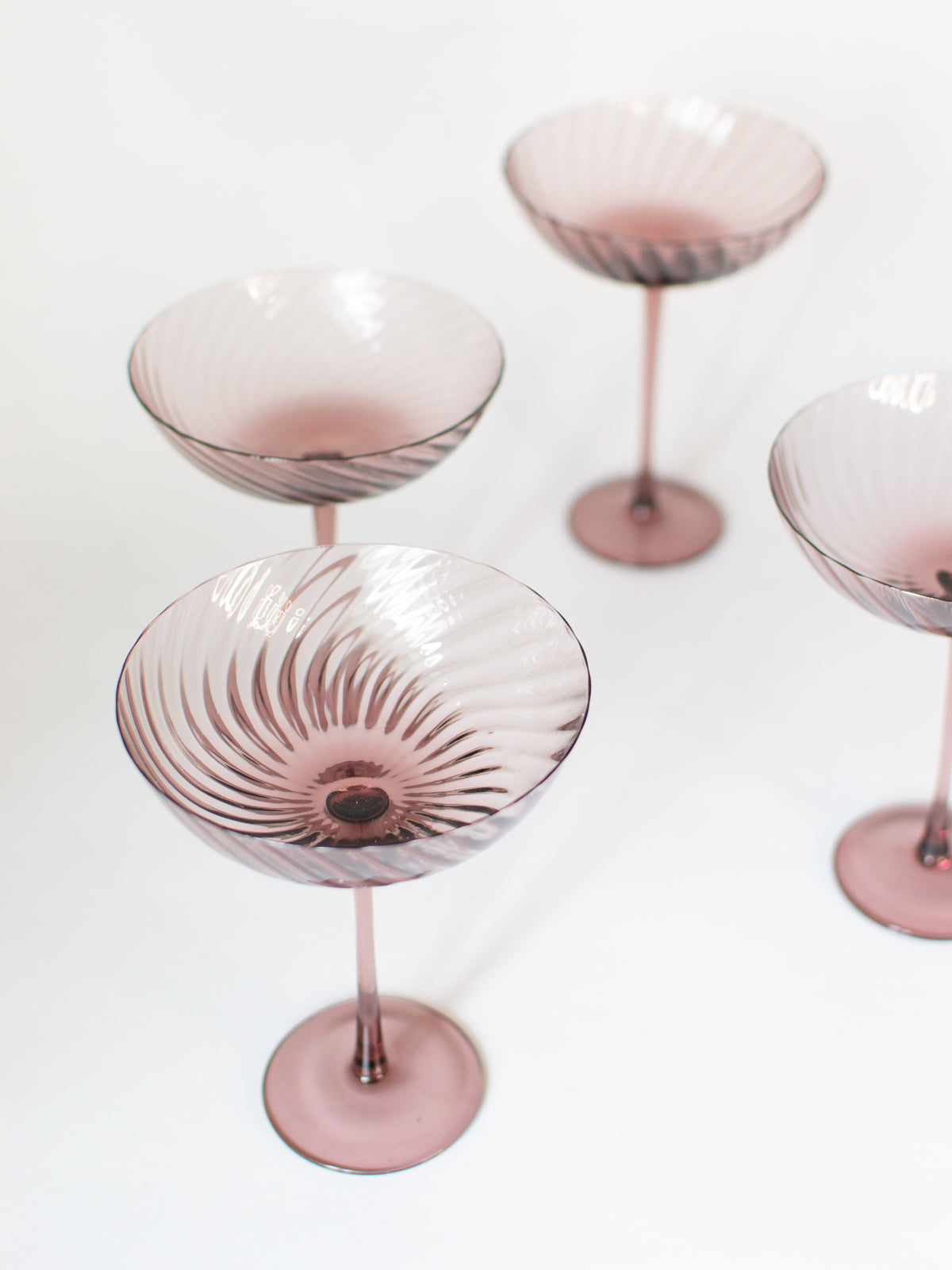 Optic Lilac Savory Cocktail Glass, Set of 4