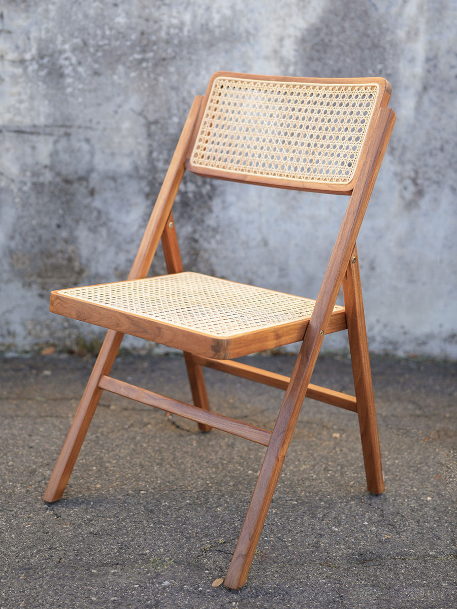 Rattan Folding Chair Celadon at Home
