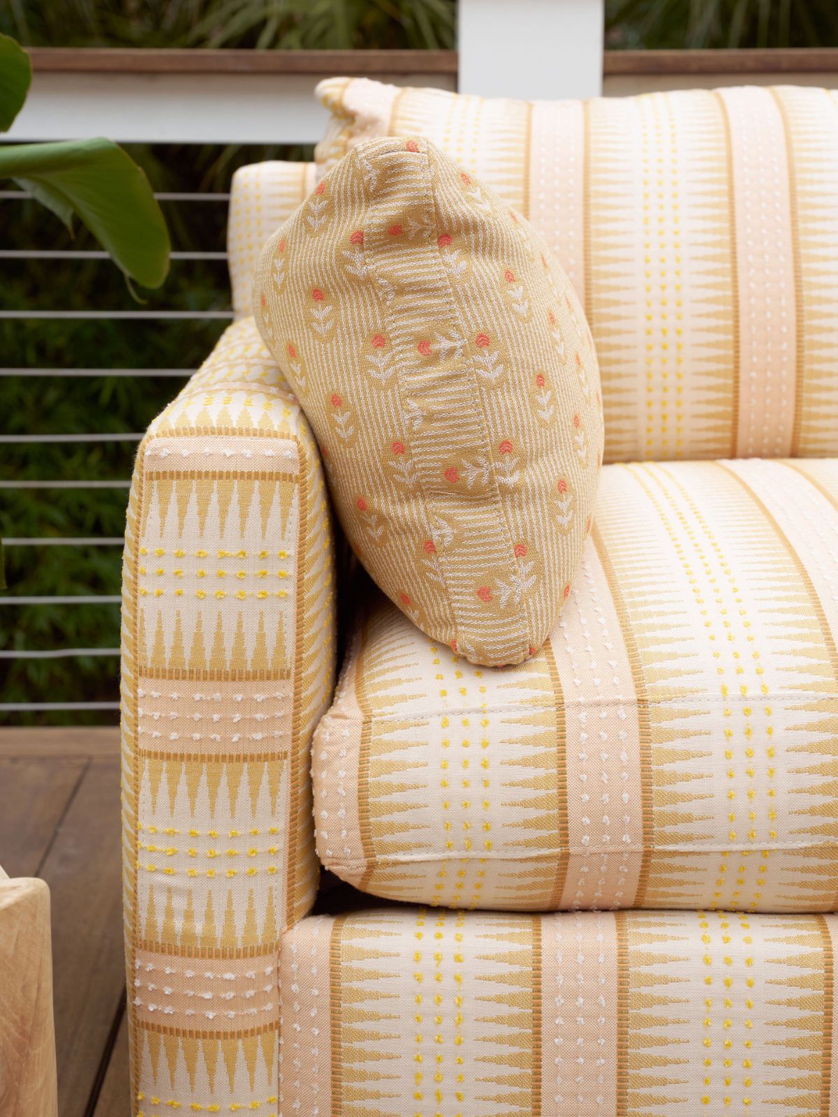 Sylvie Bench Sofa, Backgammon Honey