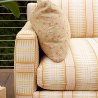 Sylvie Bench Sofa, Backgammon Honey