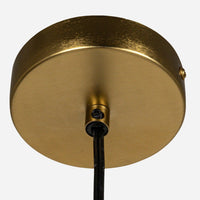Stoneware & Metal Pleated Pendant Lamp