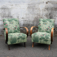 Halabala Chair in Green Lily Pond