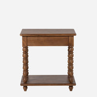 Spindle Nightstand, Walnut