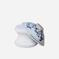 Blue and White Porcelain Floral Conical Bowl