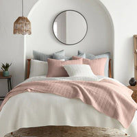 Mills Waffle Quilt Set, Cream