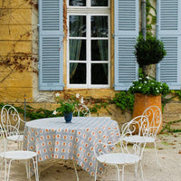 Namita Ink Blue Block-Printed Table Cloth