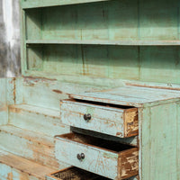 Blue Wooden Rack Cabinet