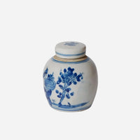 Bird and Flower Porcelain Mini Jar