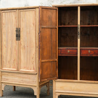 Antique One-Of-A-Kind Bamboo Cabinet