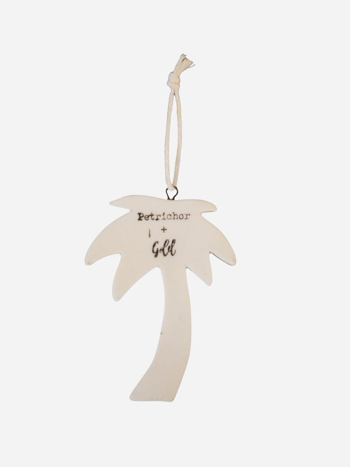 Celadon x Petrichor + Gold Palm Tree Ornament