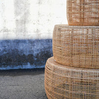 Nina Hand Woven Rattan Table