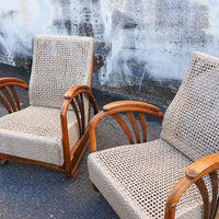 Antique Teakwood Low Lounge Chair