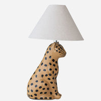 Ceramic Cheetah Table Lamp