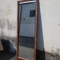 Brown Rattan Floor Mirror
