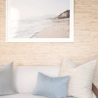 "Jetty in Cooper Blue" Pillow Cover by Emily Daws