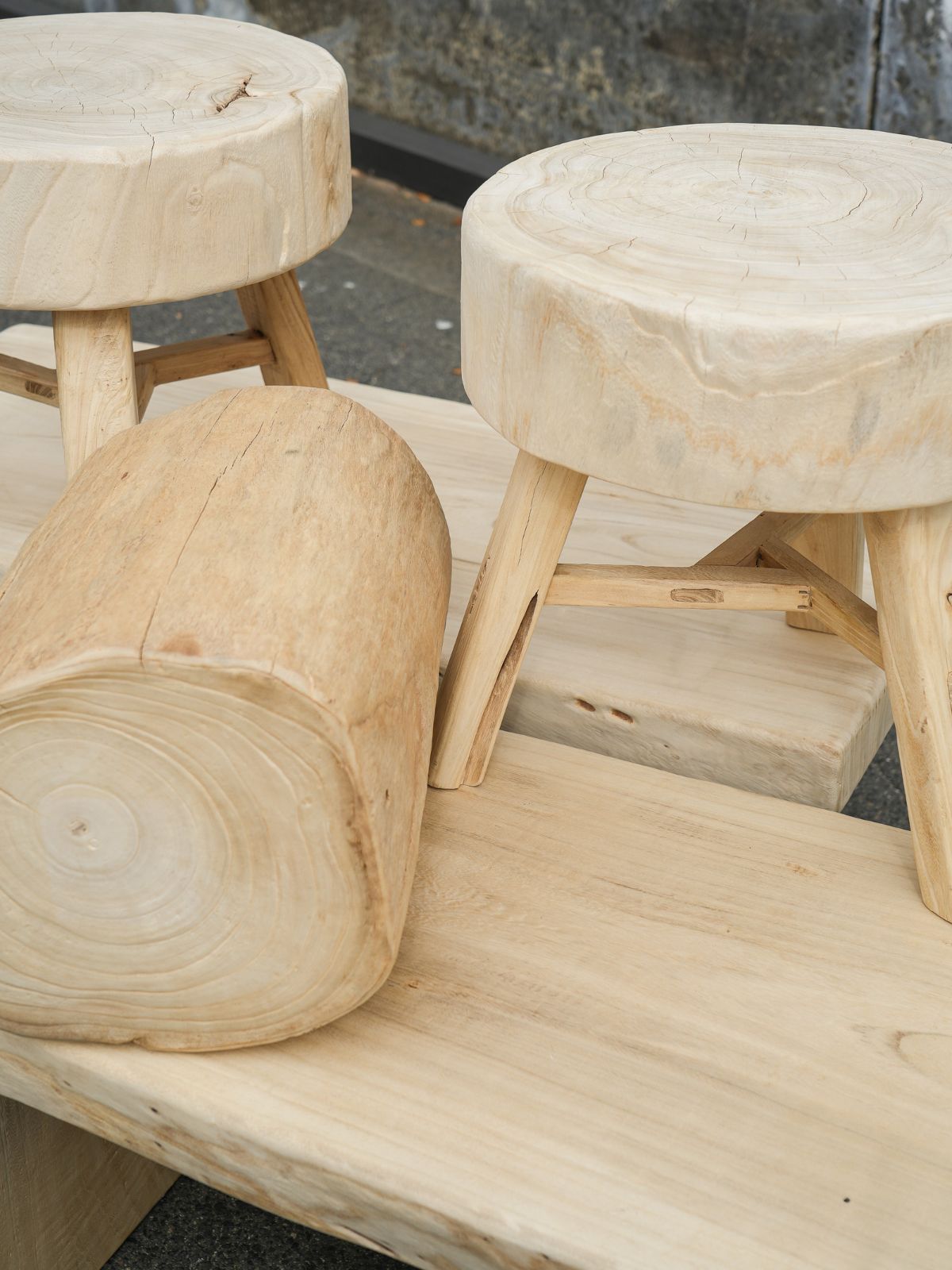 Tree Trunk Stool