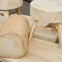 Handcrafted Live Edge Table Stool