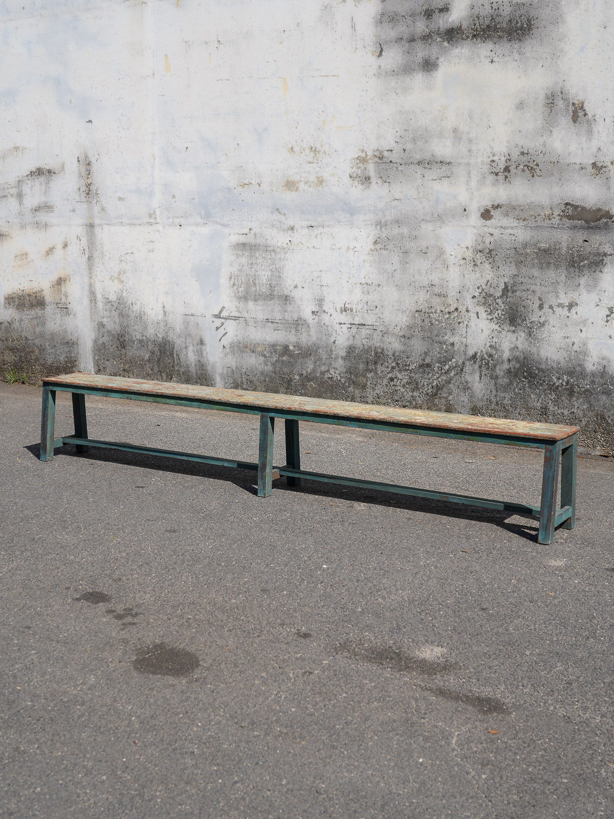 Painted Wooden Bench