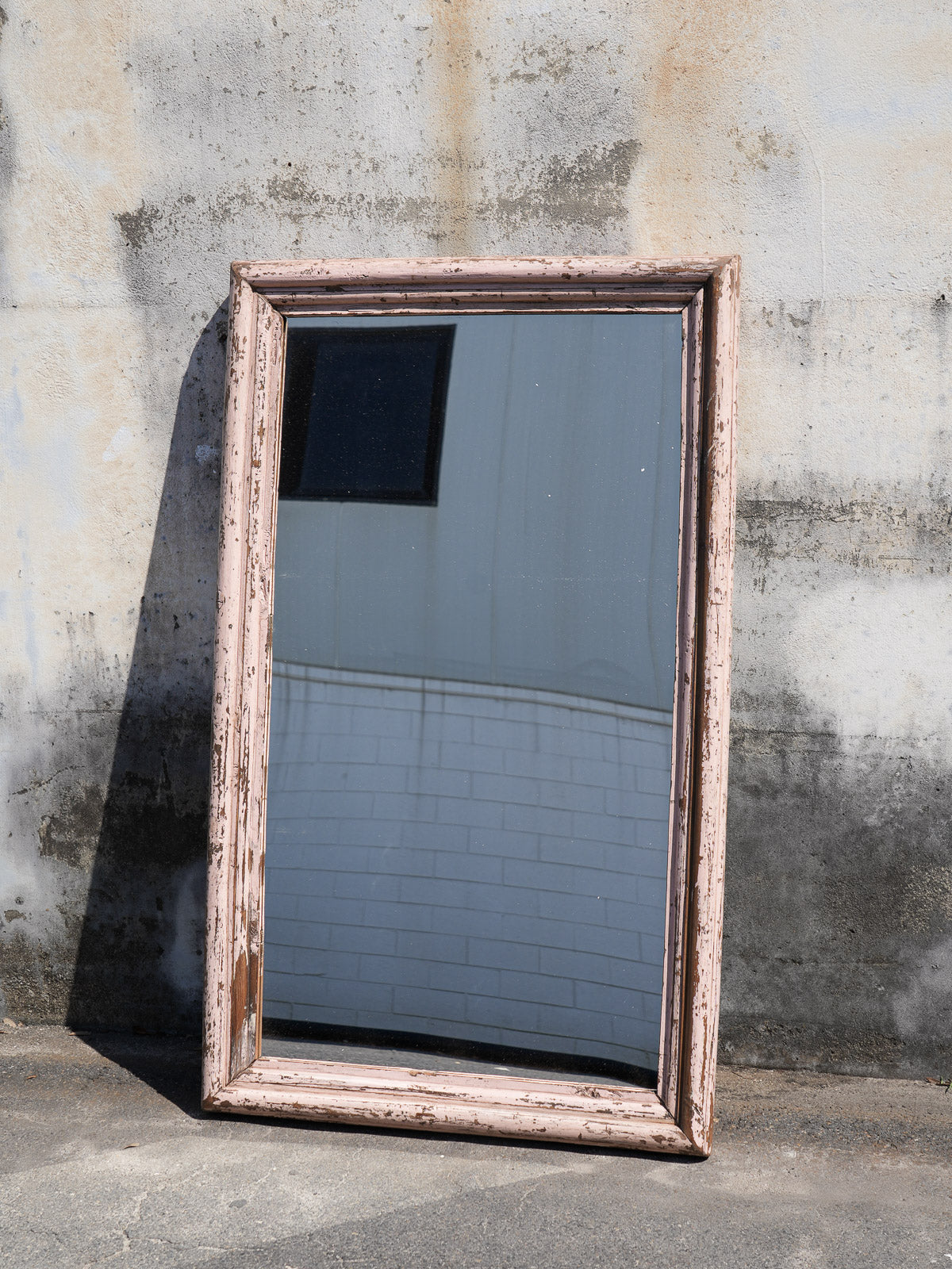 Pink Painted Wooden Mirror