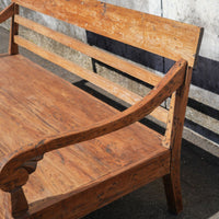 Antique Teakwood Javanese Bench