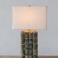 Marbled Resin Studded Table Lamp