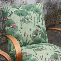 Halabala Chair in Green Lily Pond