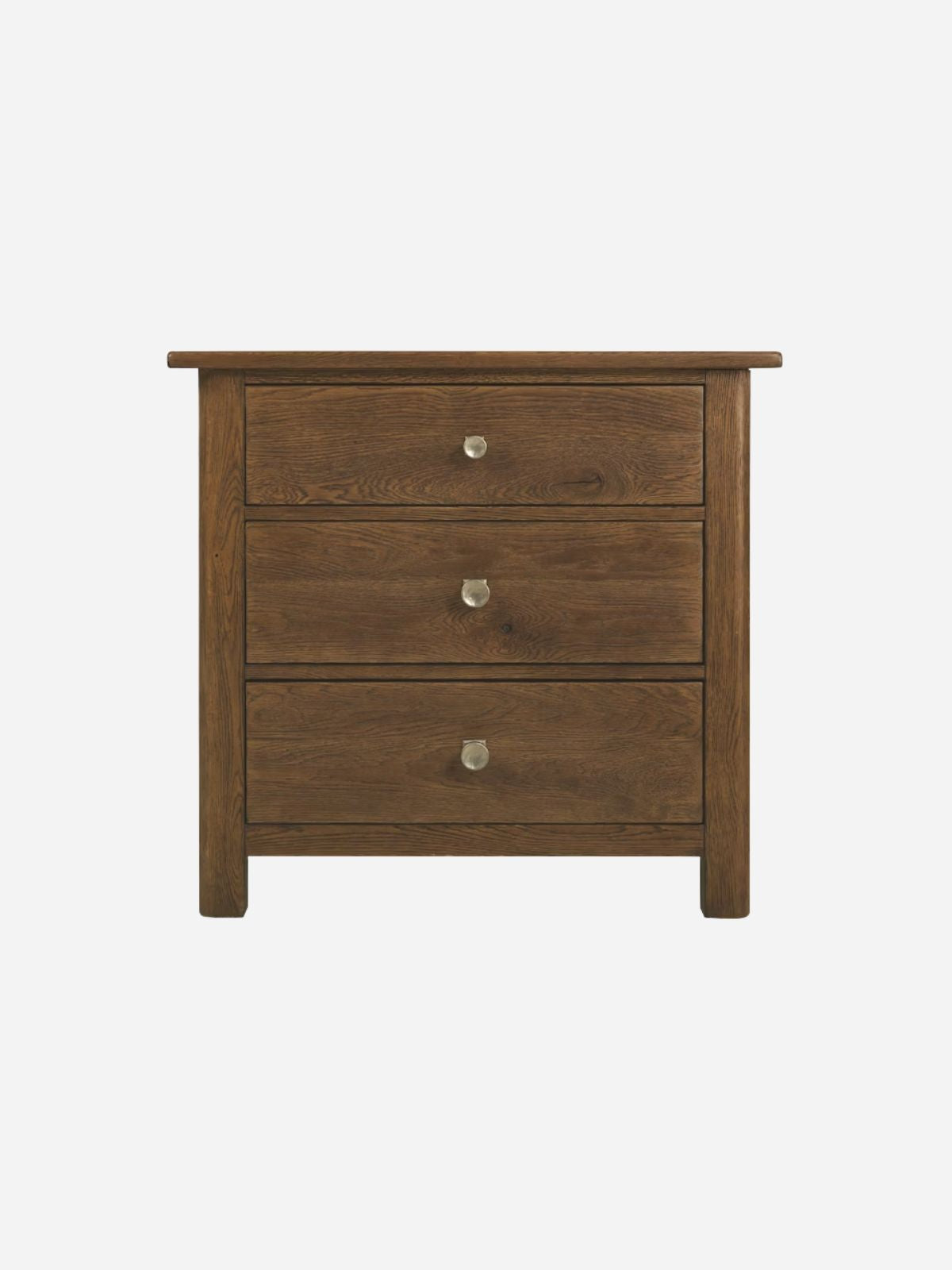 Driftwood Three-Drawer Nightstand, Walnut