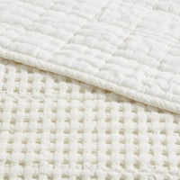 Mills Waffle Quilt Set, Cream