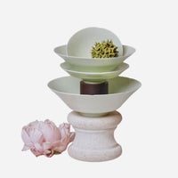 Celadon Porcelain Small Peony Dish