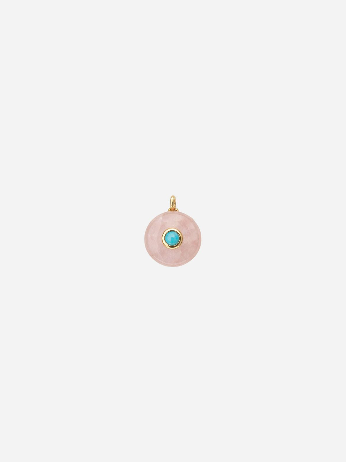 Rose Quartz Small Circle Pendant