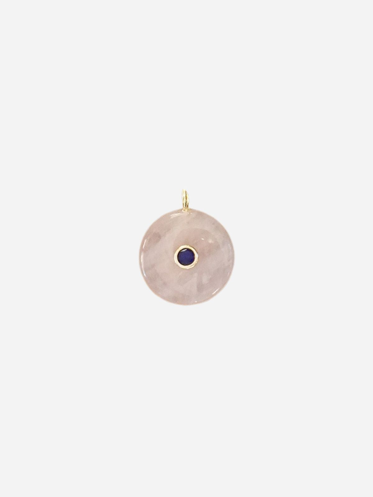 Rose Quartz Circle Pendant