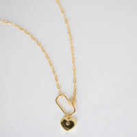 Gold Heart Necklace by Hey Blue Jaye