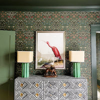 Green Fluted Table Lamp
