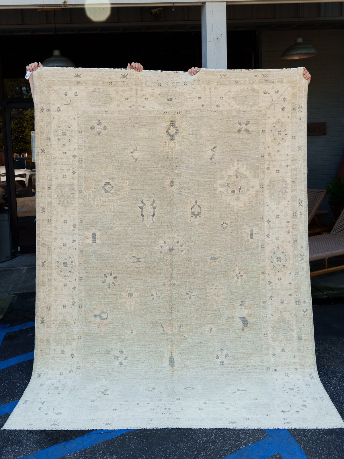 Modern Oushak Rug, 6'2" x 8'10"