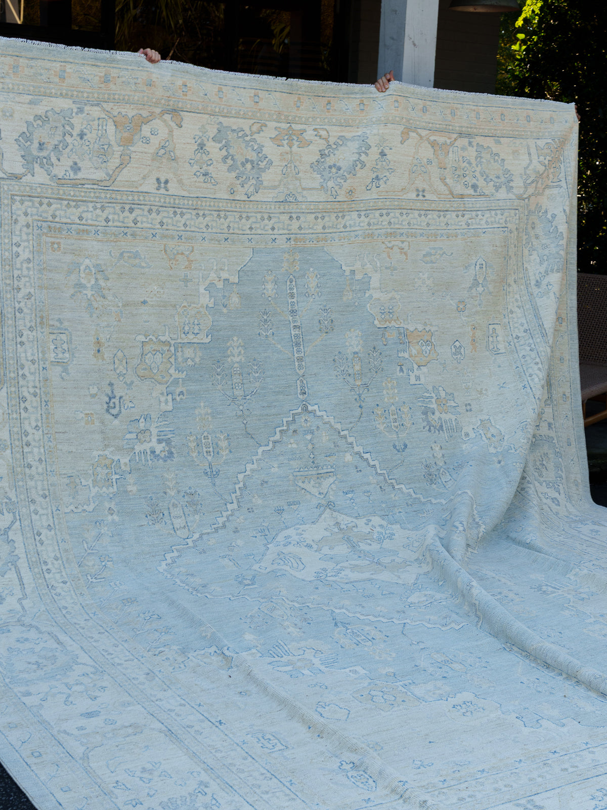Modern Oushak Rug, 11'9" x 14'6"