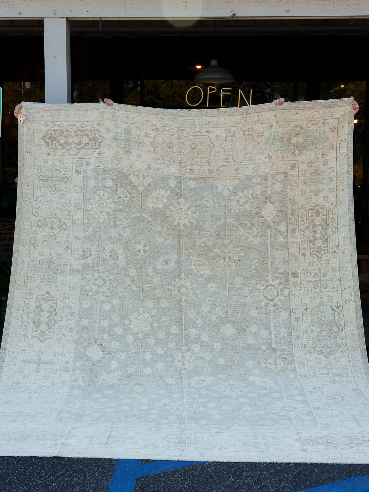 Modern Oushak Rug, 9'1" x 11'9"