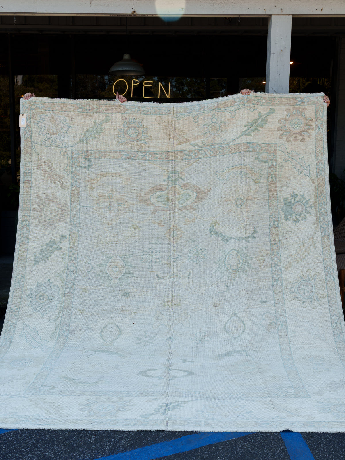 Modern Oushak Rug, 9'1" x 11'10"