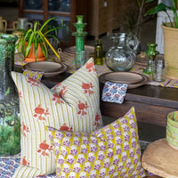 Sonya Plum Block-Printed Pillow Cover