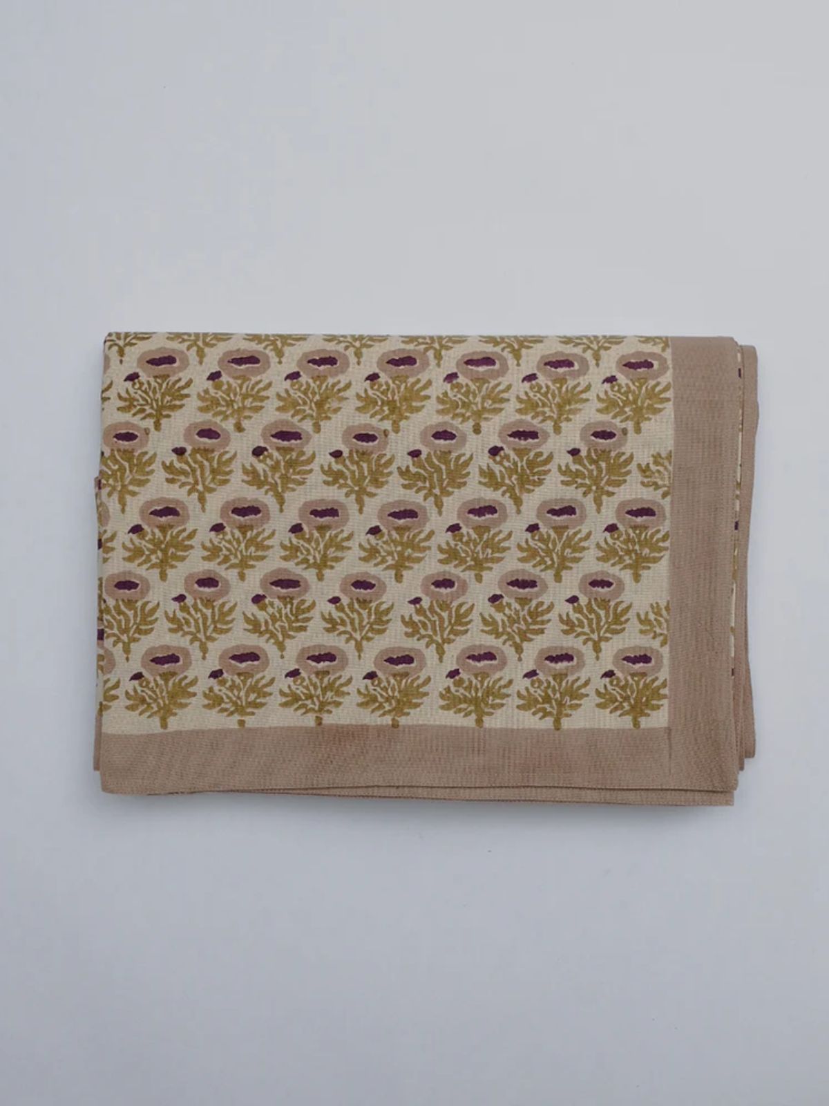 Rumi Plum Block-Printed Table Cloth