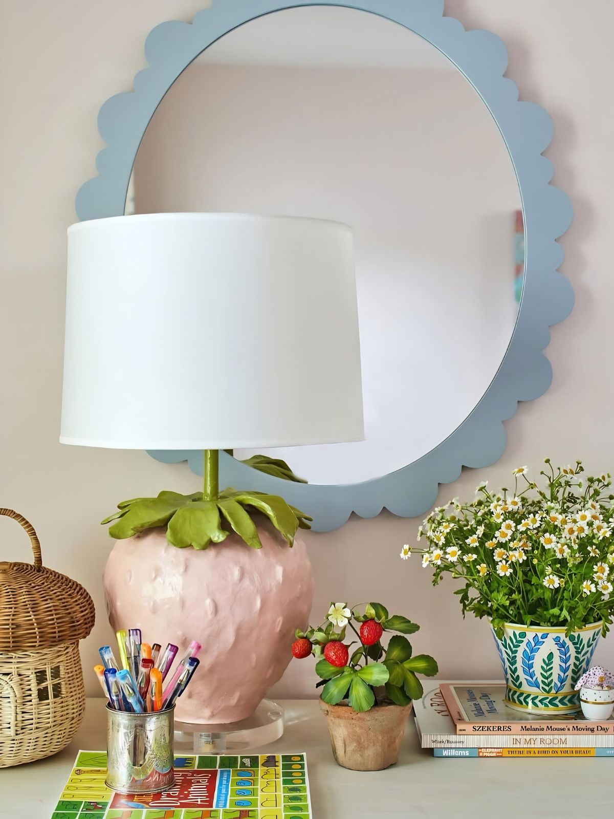 Pink Strawberry Lamp