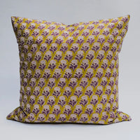 Sonya Plum Block-Printed Pillow Cover