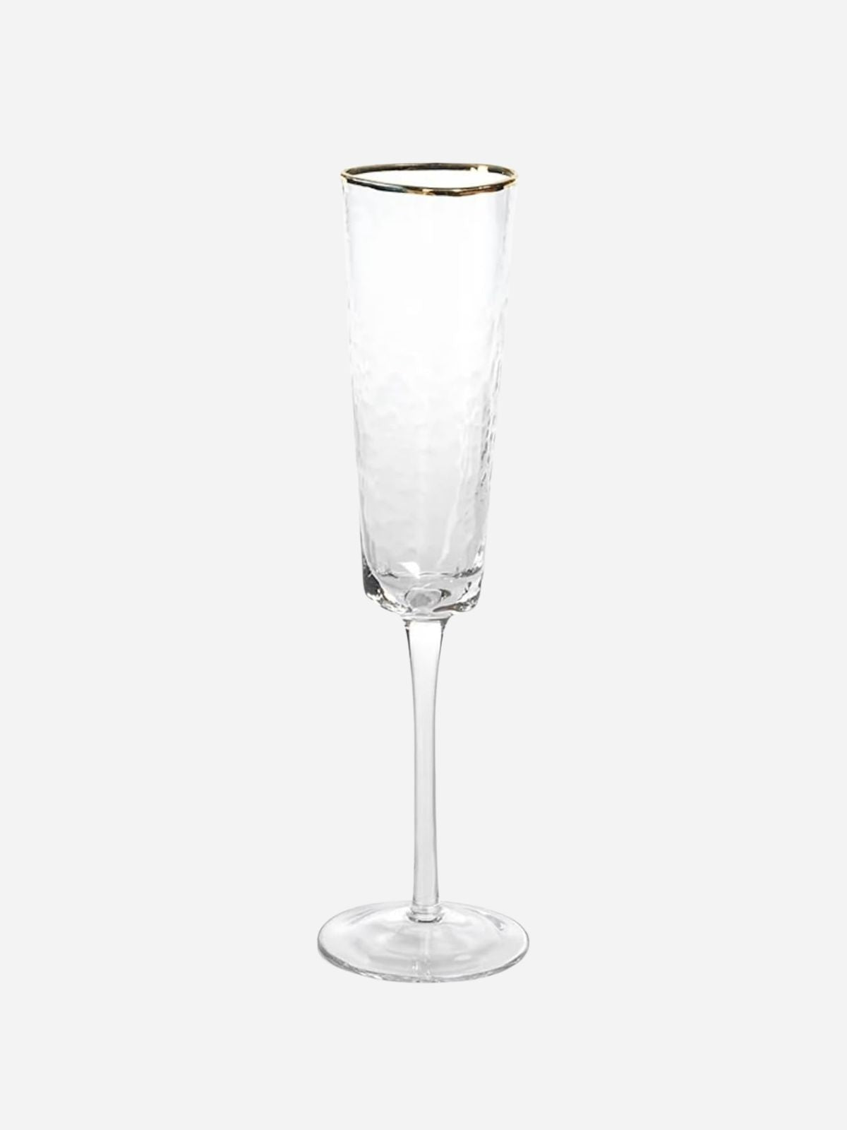Triangular Gold Champagne Flutes, Set of 4