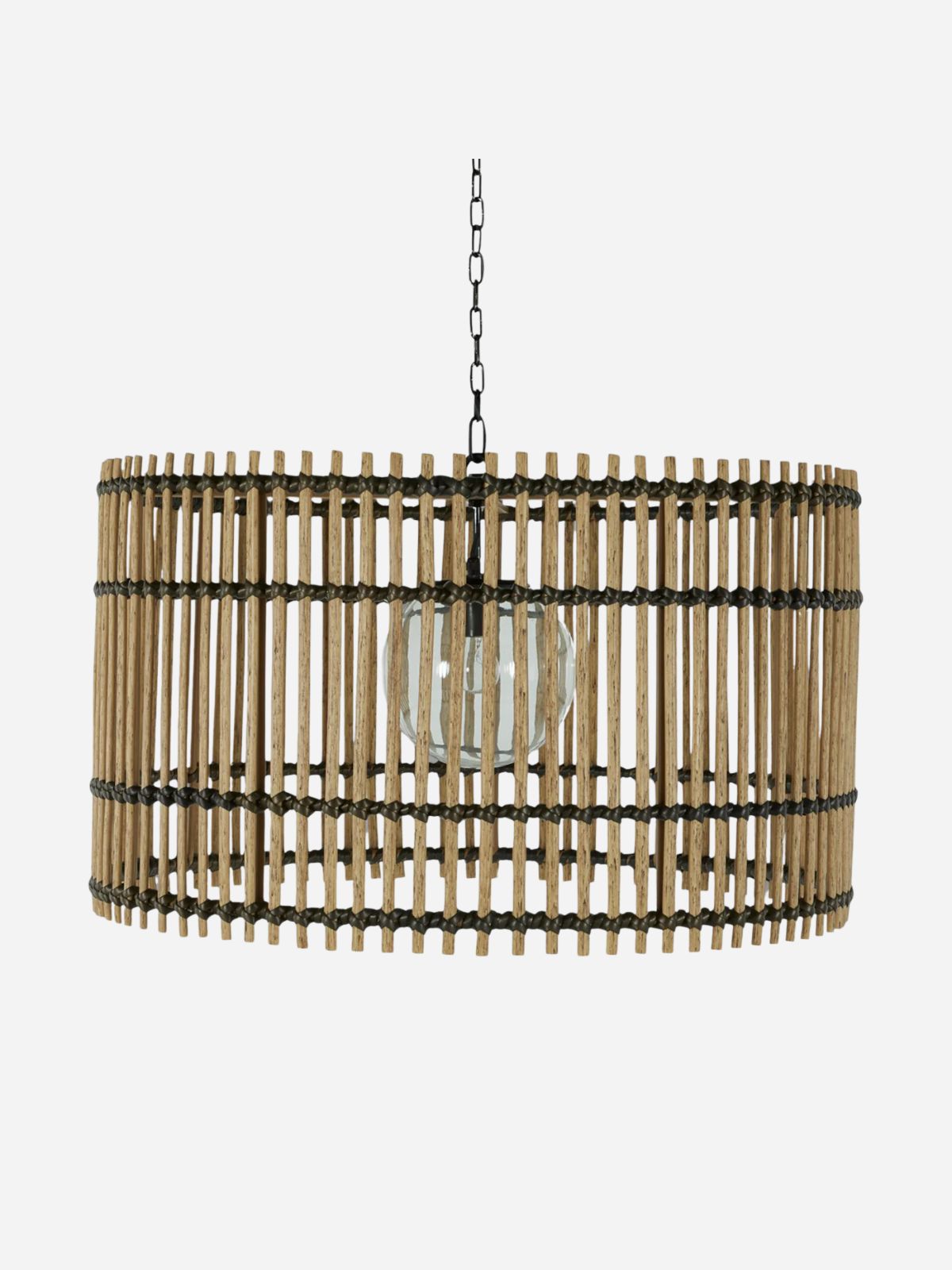 Sherman Rattan Drum Chandelier