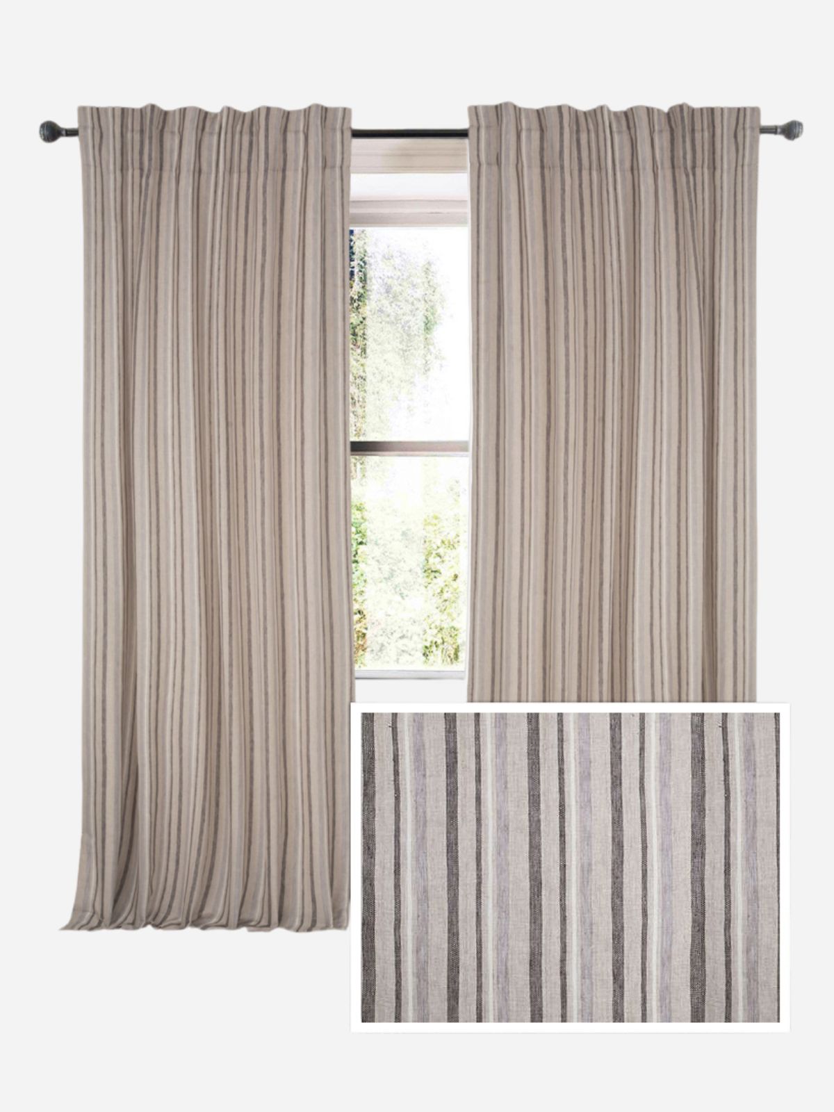 Augustine Natural Curtain Panel