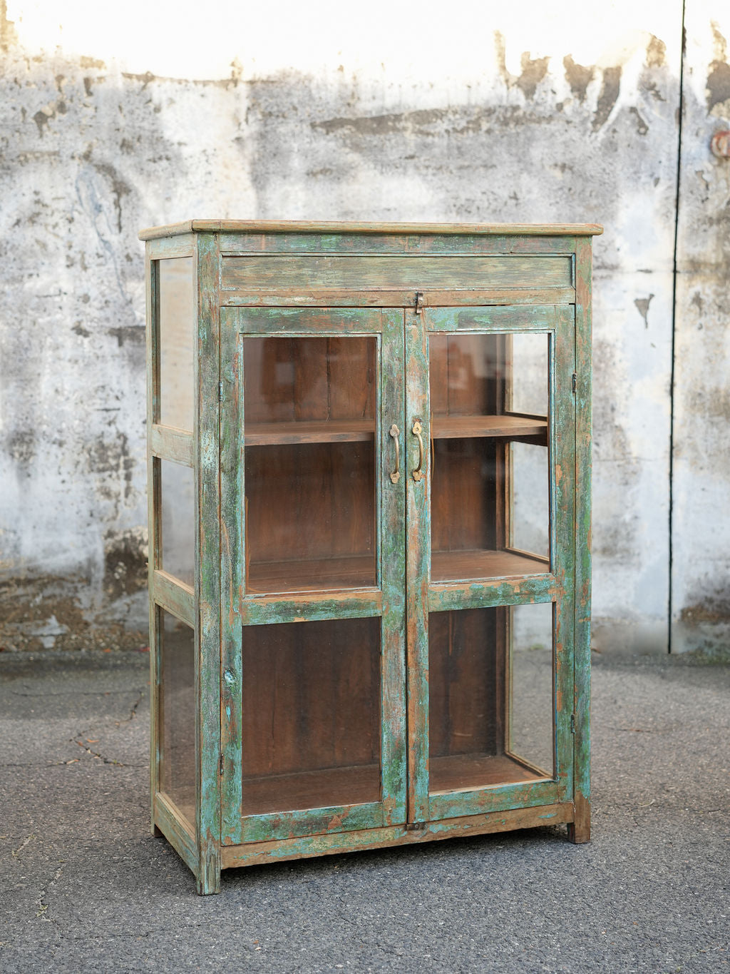 Extra Large Vintage Painted Cabinet