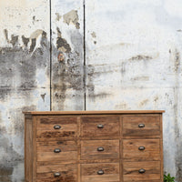 Rustic 9 Drawer Dresser