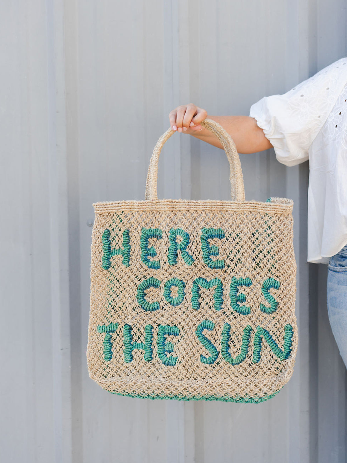 Here Comes The Sun Large Jute Bag