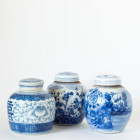 Peony Blue and White Ginger Jar